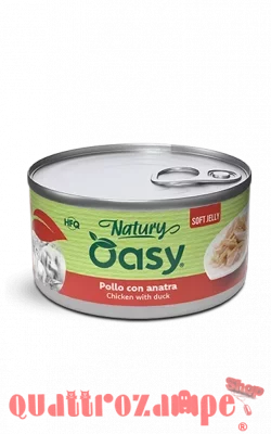 Oasy Cat Natury Soft Jelly Pollo Con Anatra Lattina 150 gr Umido Per Gatti