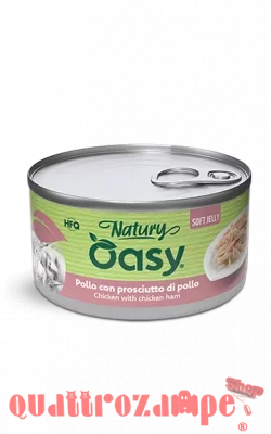 Oasy Cat Natury Soft Jelly Pollo Con Mazzancolle Lattina 150 gr Umido Per Gatti