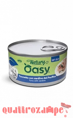 Oasy Cat Natury Soft Jelly Tonnetto con Sardine Lattina 150 gr Umido Per Gatti
