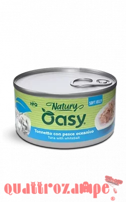 Oasy Cat Natury Soft Jelly Tonno Con Pesce Oceanico Lattina 150 gr Umido Per Gatti