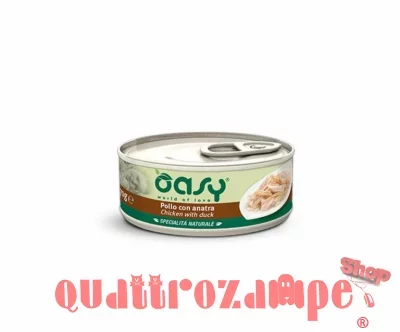 Oasy Cat Pollo Con Anatra 70 gr Lattina Umido Per Gatti