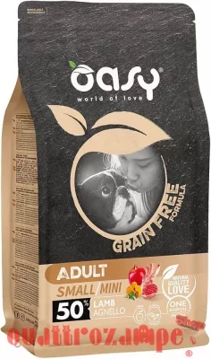 Oasy Dog Grain Free Adult Small Mini Agnello Crocchette Per Cani
