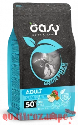 Oasy Dog Grain Free Adult Small Mini Pesce Crocchette Per Cani