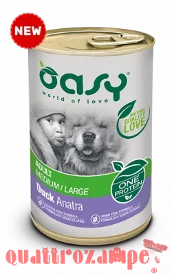 Oasy Dog Monoproteico Medium Large Anatra 400 gr Umido Per Cani