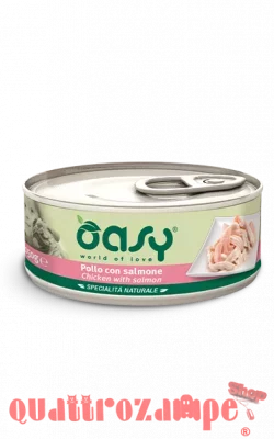 Oasy Dog Pollo con Salmone Lattina 150 gr Umido Per Cani