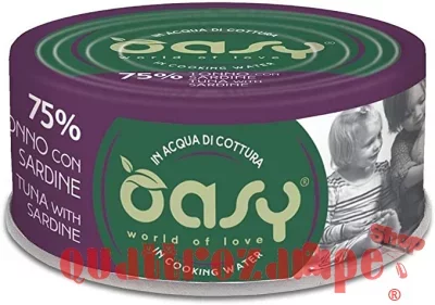 Oasy More Love Tonno Con Sardine Lattina 70 gr Per Gatti