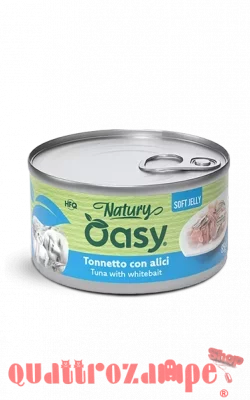 Oasy Natury Cat Soft Jelly Tonnetto Con Alici 85 gr Scatoletta Umido Per Gatti