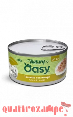 Oasy Natury Cat Soft Jelly Tonnetto Con Mango 85 gr Lattina Umido Per Gatti