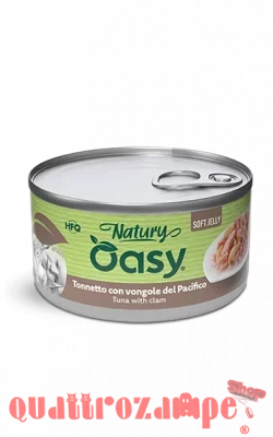 Oasy Natury Cat Soft Jelly Tonnetto Con Vongole Del Pacifico 85 gr Lattina Umido Per Gatti