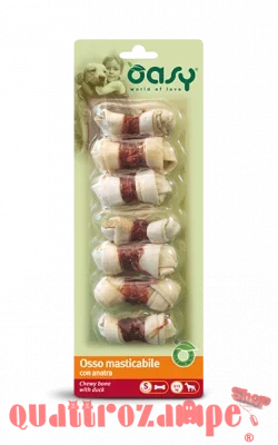 Oasy Snack Osso Masticabile Con Anatra Taglia S 90 Gr 1 conf 6 Ossi