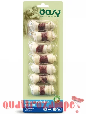 Oasy Snack Osso Masticabile Con Manzo Taglia S 90 Gr 1 conf 6 Ossi