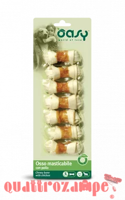 Oasy Snack Osso Masticabile Con Pollo Taglia S 90 Gr 1 conf 6 Ossi