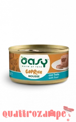 Oasy Caprice Mousse Con Trota 85 Gr Scatoletta per Gatti