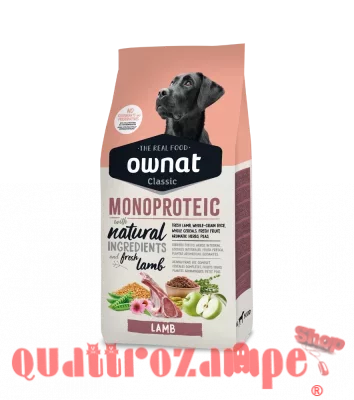 Ownat Classic Monoproteic Lamb Crocchette Per Cani Con Agnello Riso