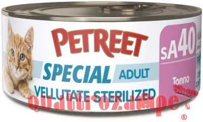 Petreet Vellutate Sterilized Tonno 70 gr sA40 Scatoletta Gatto Sterilizzato