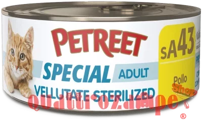 Petreet Vellutate Sterilized Pollo 70 gr sA43 Scatoletta Gatto Sterilizzato
