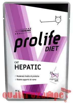 PROLIFE Cat Veterinary Diet Hepatic 85 gr Bustina Umido Gatto