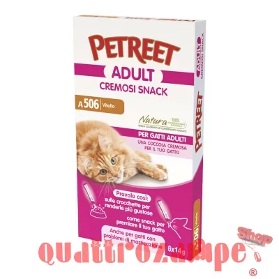 Petreet Cremosi Snack 6 Bustine da 14 gr Vitello