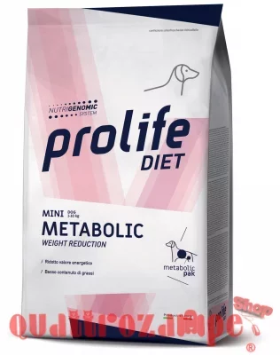 Prolife Dog Diet Mini Metabolic 5 kg Crocchette Cane