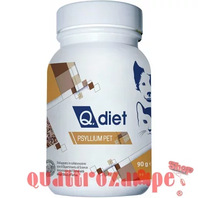 Q.Diet Psyllium Pet Polvere 90 Gr Per Cani e Gatti