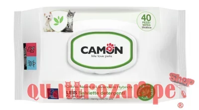 Camon 40 Salviette Leis Olio Di Neem e Lavandula Per Cani e Gatti