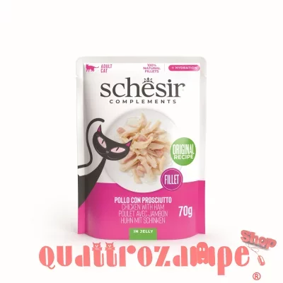 Schesir Complements Pollo e Prosciutto 70 gr Bustina Umido Per Gatti