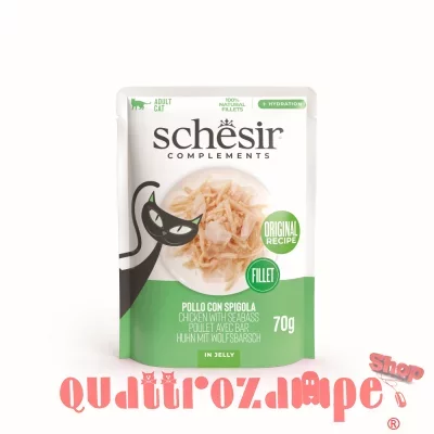 Schesir Pollo e Spigola 85 gr Bustina Umido Per Gatti
