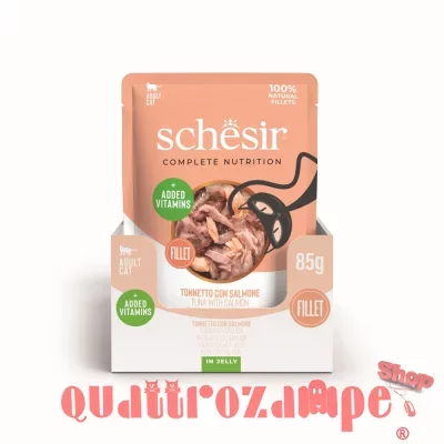 Schesir Tonno e Salmone 85 gr Busta Umido Per Gatti