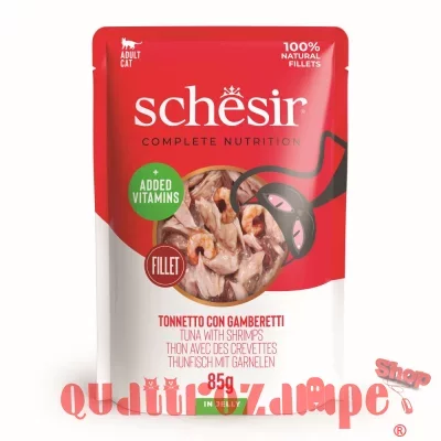 Schesir Tonnetto Con Gamberetti 85 gr Bustina Umido Per Gatti
