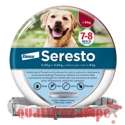 Collare Seresto per Cani oltre 8 kg Antiparassitario