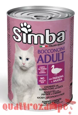 Simba Bocconcini Con Faraona e Anatra 415 gr Umido Per Gatti