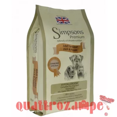 Simpsons Premium Adult Sensitive Anatra e Patate 2 kg Cane