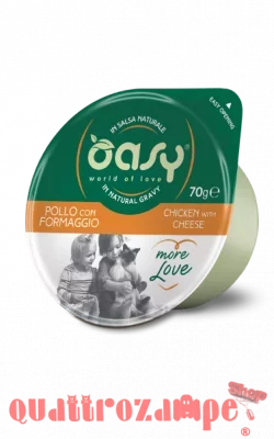 Oasy More Love Green Cup Pollo Con Formaggio 70 gr Umido Gatto