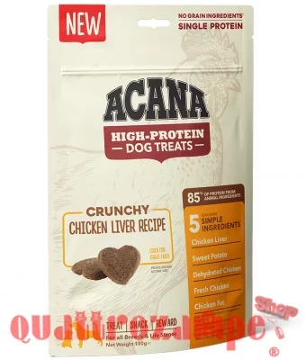 Acana Hight Protein Snack 100 gr Fegato di Pollo per Cani