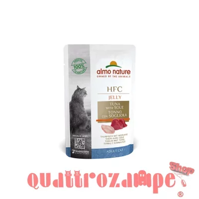 Almo Nature HFC Jelly Tonno con Sogliola 55 gr Bustine Umido Gatto