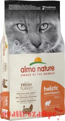 Almo Nature Holistic Tacchino Fresco Cat 12 kg Crocchette Gatti