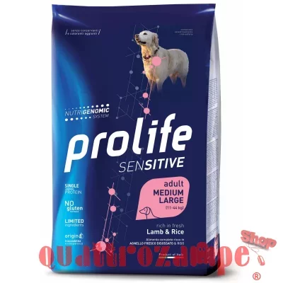 Prolife ADULT Sensitive Medium Large Agnello e Riso 10 kg