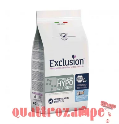 Exclusion Diet Hypoallergenic Hydrolyzed 12 kg Pesce e Amido di Mais Per Cane