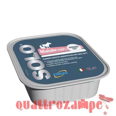 DRN Solo Maiale Reduced Fat 100 gr Cibo Cani e Gatti