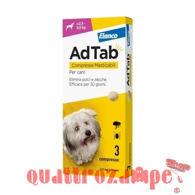 Elanco AdTab Per Cani da 2,5 a 5,5 Kg 3 Compresse 112 Mg