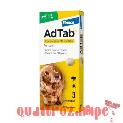 Elanco AdTab Per Cani da 11 a 22 Kg 3 Compresse 450 Mg