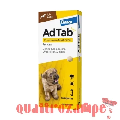 Elanco AdTab Per Cani da 1,3 a 5,5 Kg 3 Compresse 56 Mg