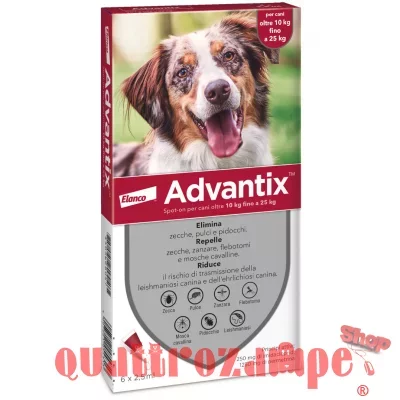 Advantix Spot On 6 Pipette 1ml 10 - 25 kg Antiparassitario