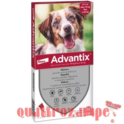 Advantix Spot On 6 Pipette 1ml 10 - 25 kg