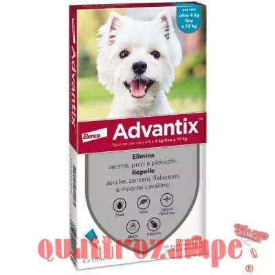 Advantix Spot-On per cani da 4 a 10 kg 4 Pipette