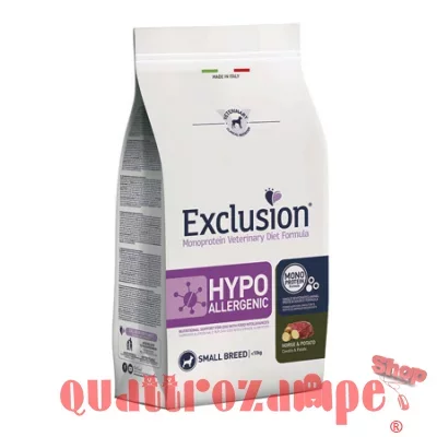 Exclusion Diet Hypoallergenic Cavallo Patate Small 2 kg Cibo Per Cani