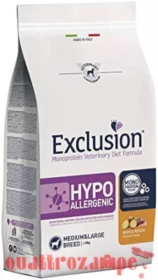 Exclusion Diet Hypoallergenic Duck Potato 2 kg Anatra e Patate Per Cane