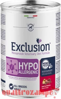 Exclusion Diet Hypoallergenic Capra e Patate 400 gr Barattolo Umido Per Cane