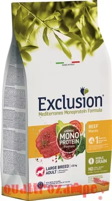 Exclusion Mediterraneo Adult Large Breed Manzo 12 Kg Beef