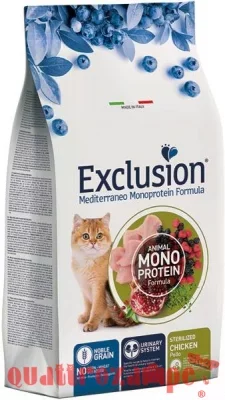 Exclusion Mediterraneo Sterilized Pollo 1,5 kg Crocchette Per Gatti Sterilizzati